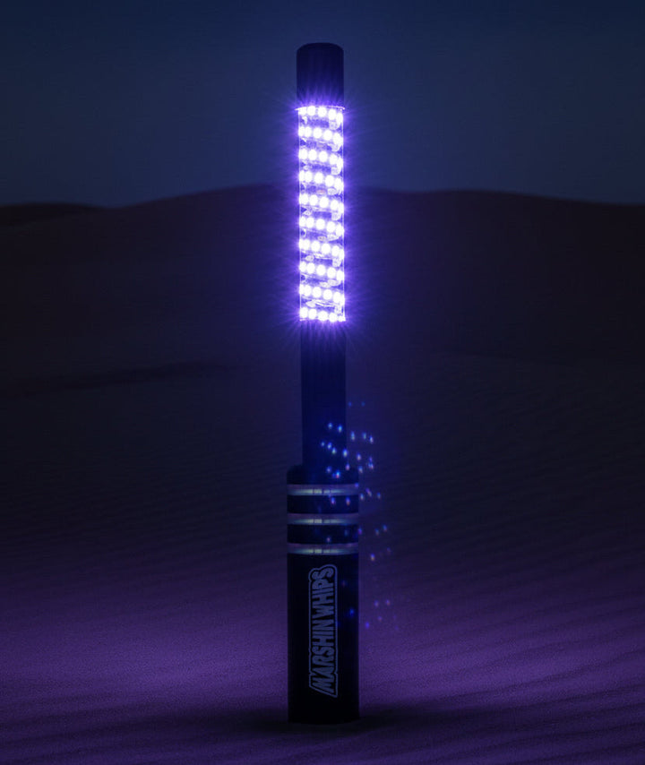 Marshin Whips V2 Black Out LED Whip, Single