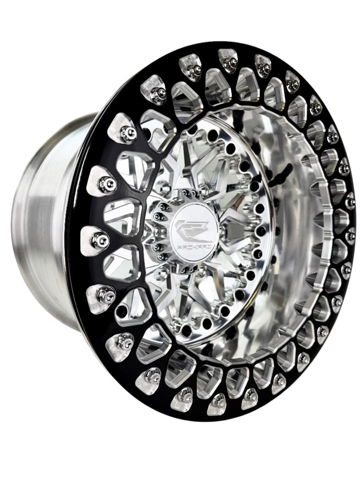 Impact - FF Forged Polished Beadlock - Silver Maverick R 6x139.7 complete UTV wheel