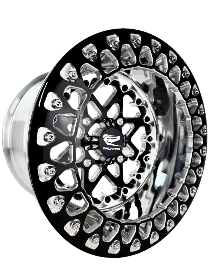 V2 Super Star - FF Forged Polished Beadlock - Gloss Black complete UTV wheel