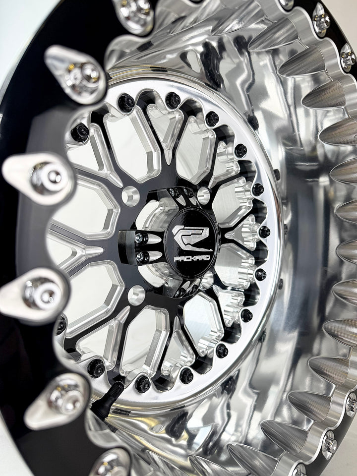 Wishbone - FF Forged Polished Beadlock - Gloss Black 15x7 | 4x136 V.3