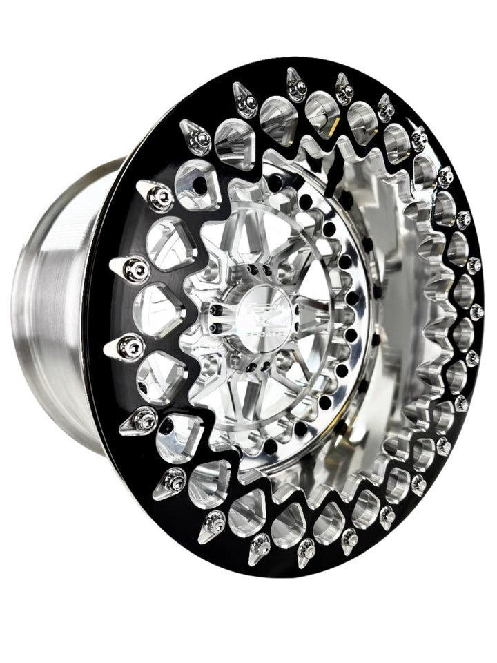Apollo - FF Forged Polished Beadlock - Silver complete UTV wheel