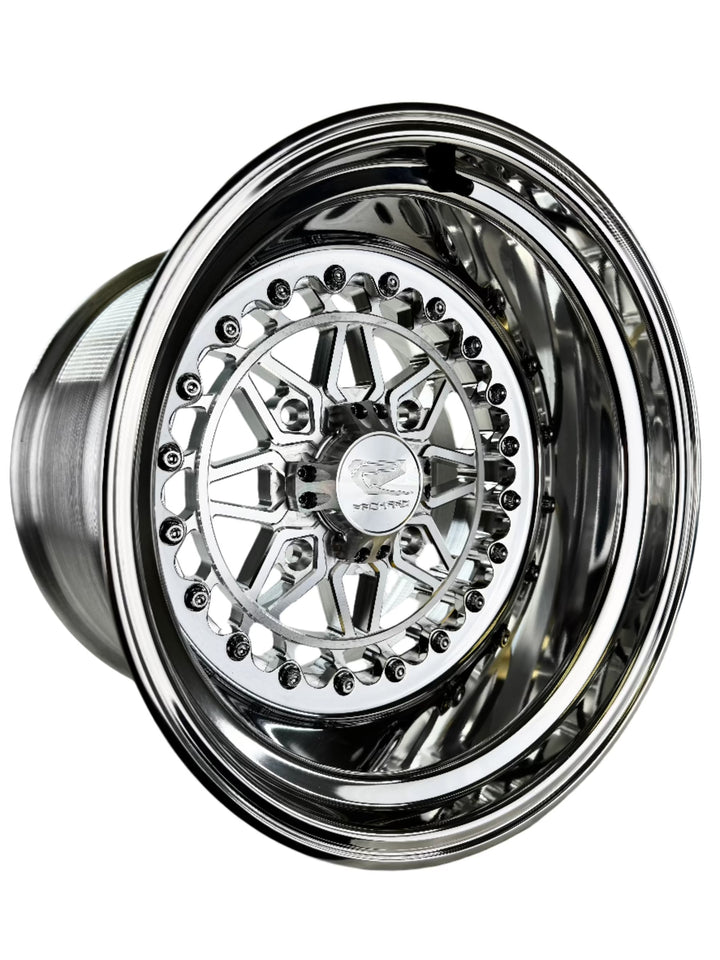 Apollo - FF Forged Polished - Silver complete UTV wheel