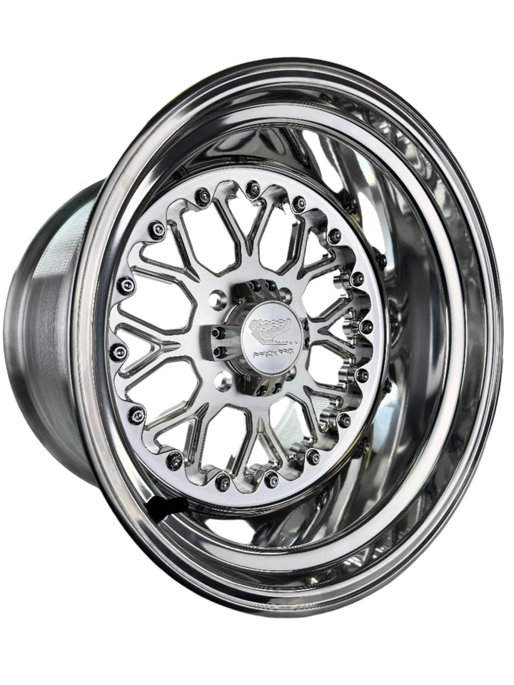 Wishbone - FF Forged Polished - Silver complete UTV wheel