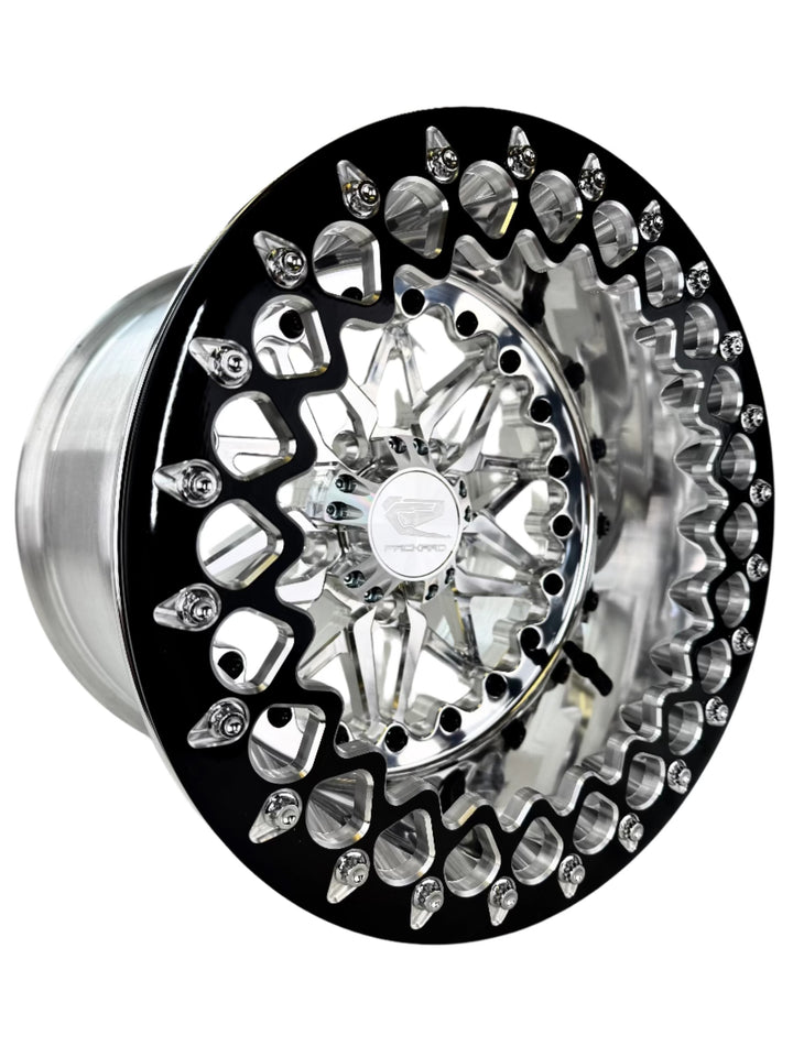 Impact - FF Forged Polished Beadlock - Silver RZR Pro R 5x4.5 complete UTV wheel