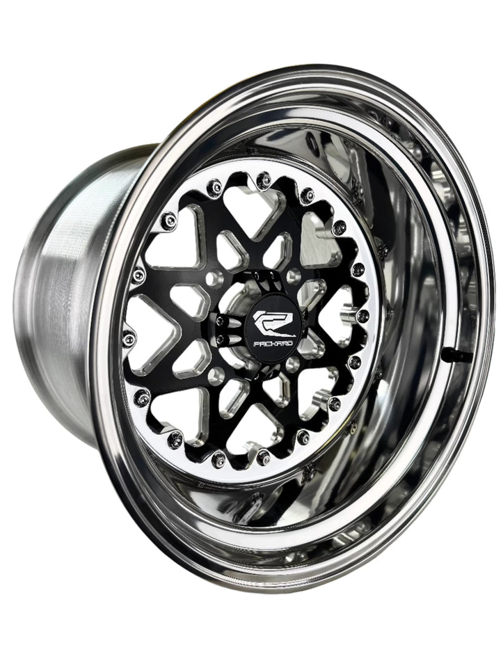 V2 - FF Forged Polished - Gloss Black complete UTV wheel