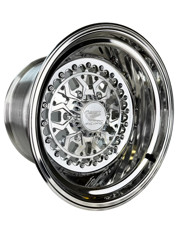 Apollo - FF Forged Polished - Silver Maverick R 6x139.7 complete UTV wheel