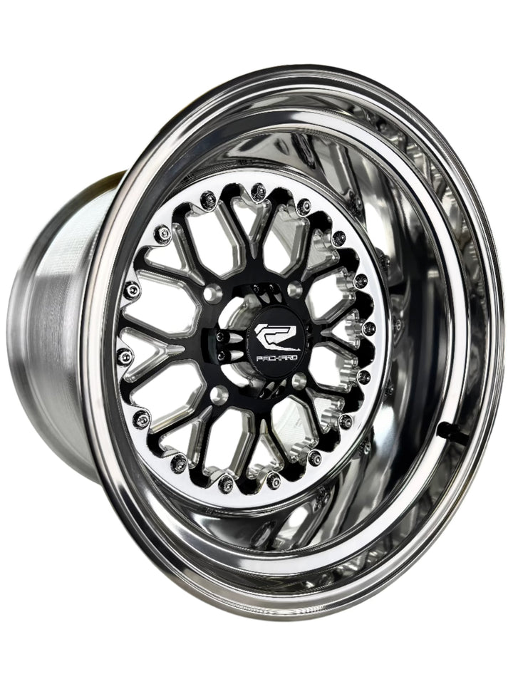 Wishbone - FF Forged Polished - Gloss Black complete UTV wheel