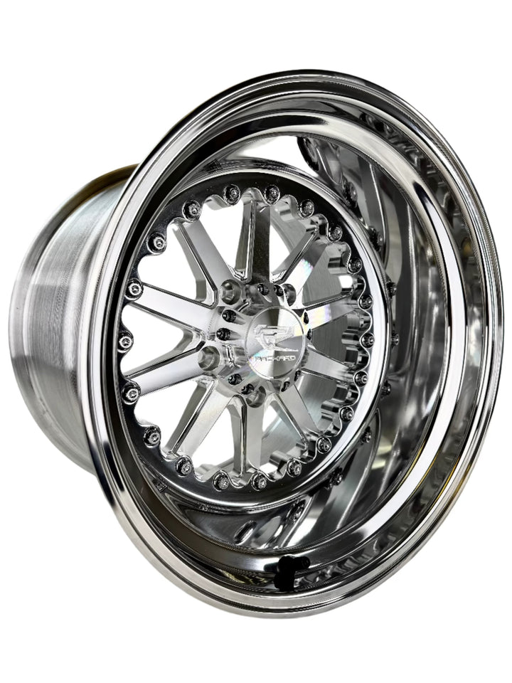 Element - FF Forged Polished - Silver RZR Pro R 5x4.5 complete UTV wheel