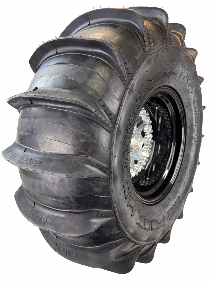 Big Foot HO Paddle Tires - Comp Cut by Tread Cuts - 34x15-15 18 Paddle, Yes Packard Performance tire image 1