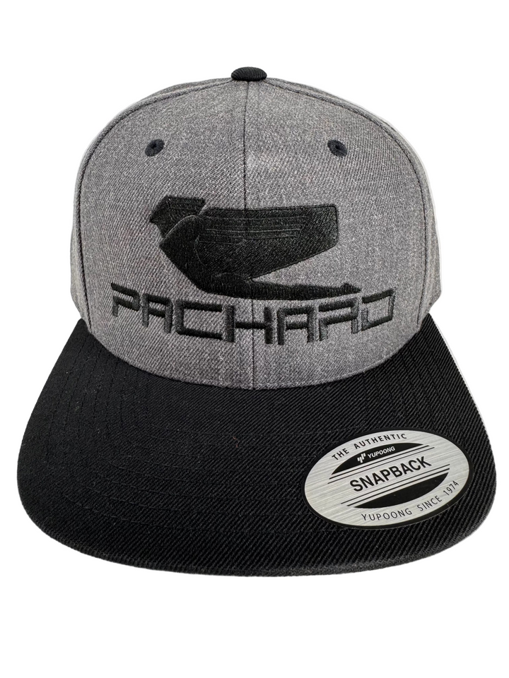 Embroidered SnapBack Flat Brim Black Logo