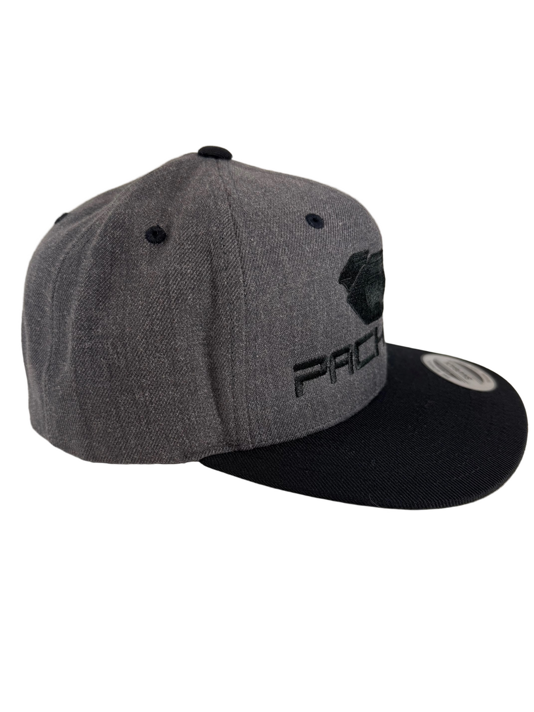 Embroidered SnapBack Flat Brim Black Logo