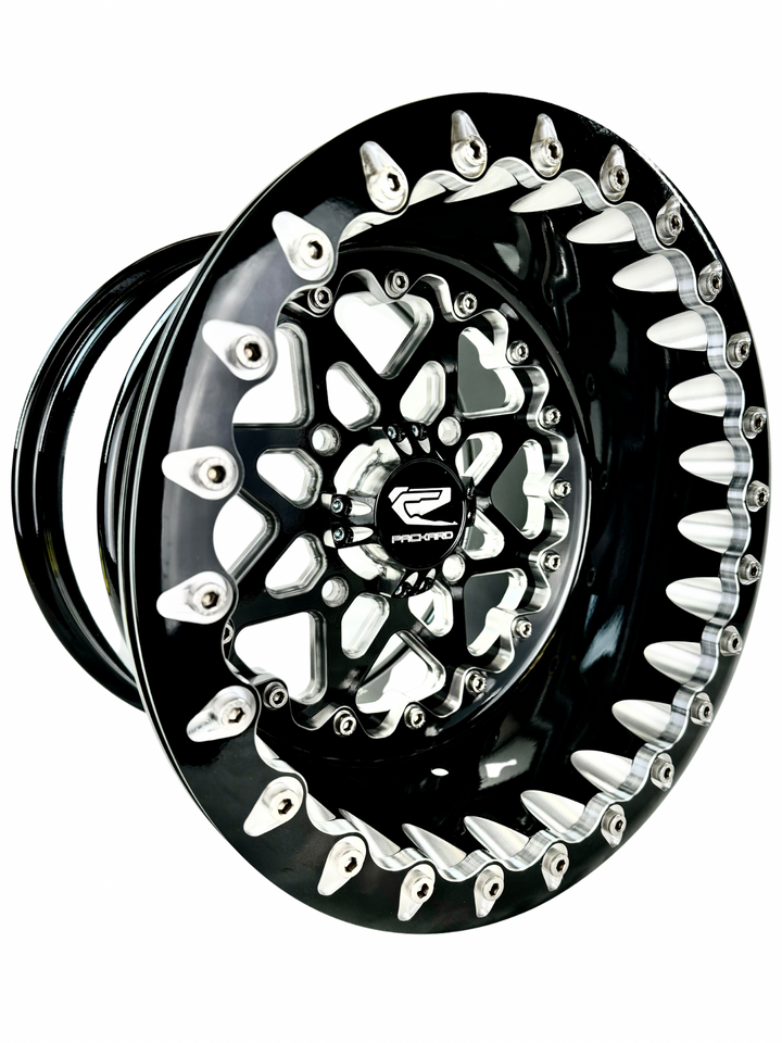 V2 Super Star - FF Forged Beadlock - Gloss Black complete UTV wheel