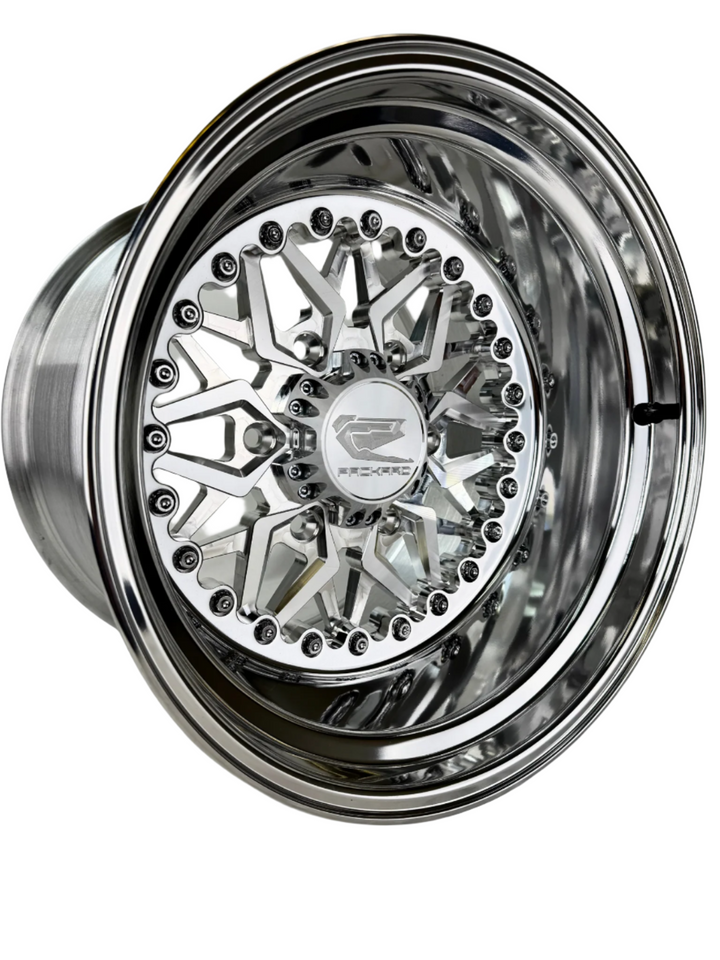 Impact - FF Forged Polished - Silver Maverick R 6x139.7 complete UTV wheel