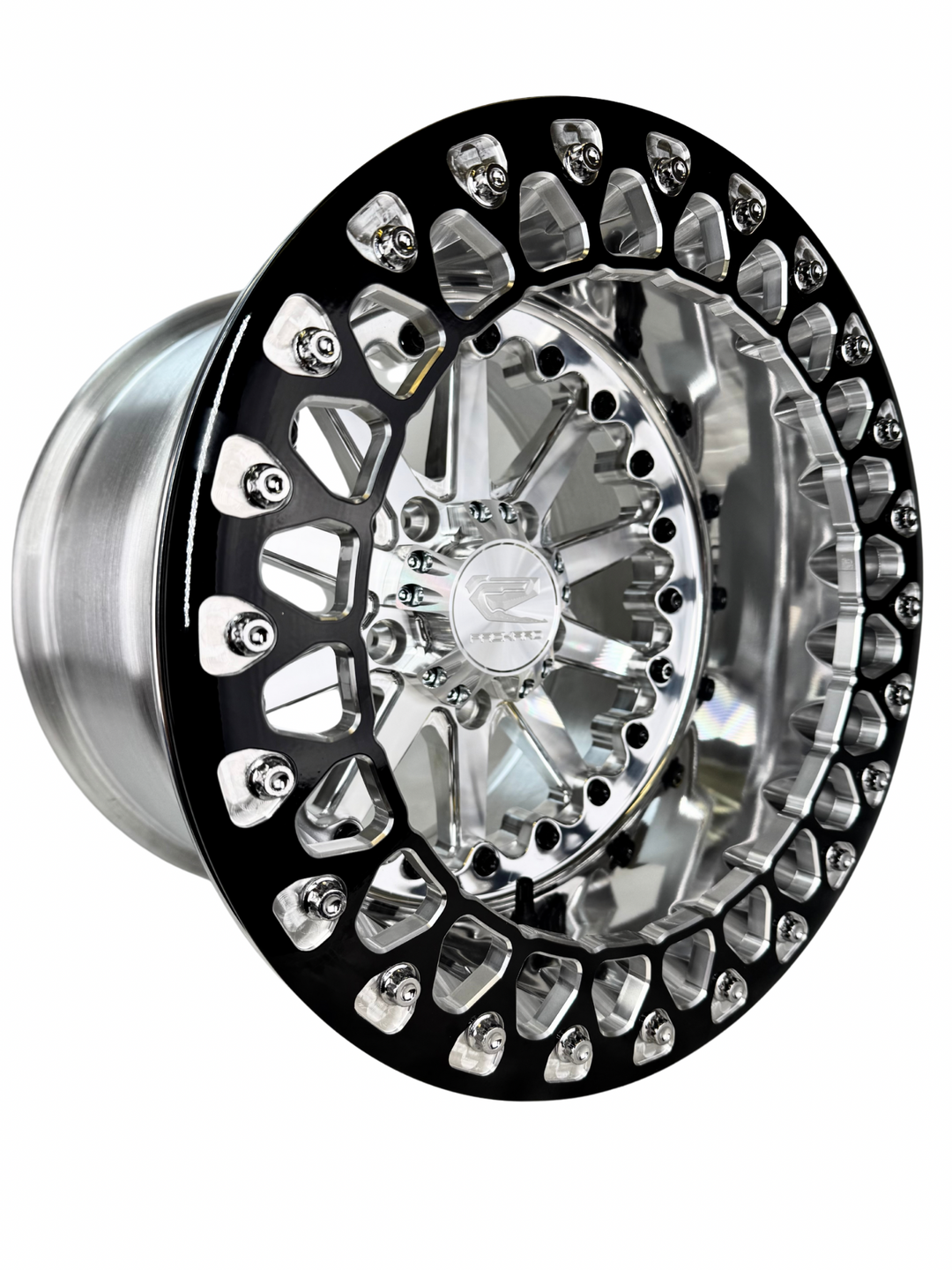 Element - FF Forged Polished Beadlock - Silver RZR Pro R 5x4.5 complete UTV wheel