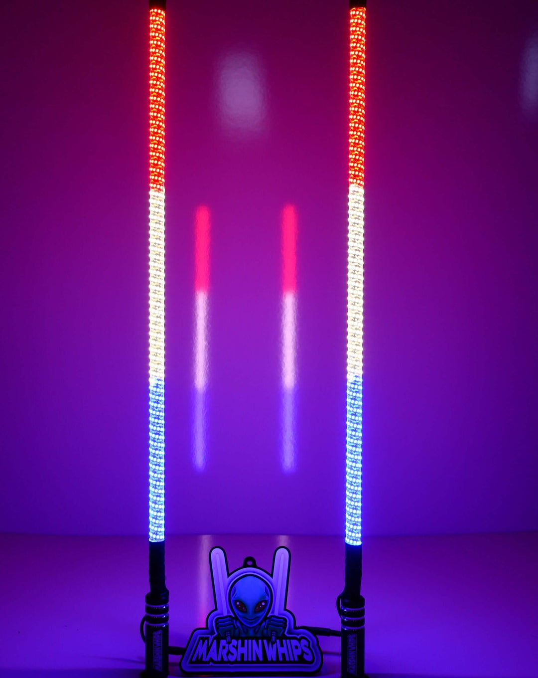 Marshin Whips V2 Black Out LED Whip Set