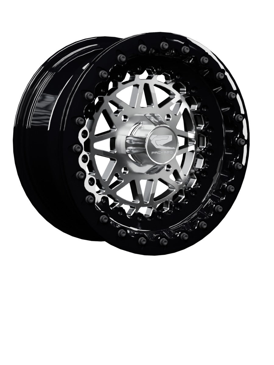 Apollo - FF Forged Beadlock - Silver - 15x7 | 4x136 / Gloss Black V.1 / Spinner cap
