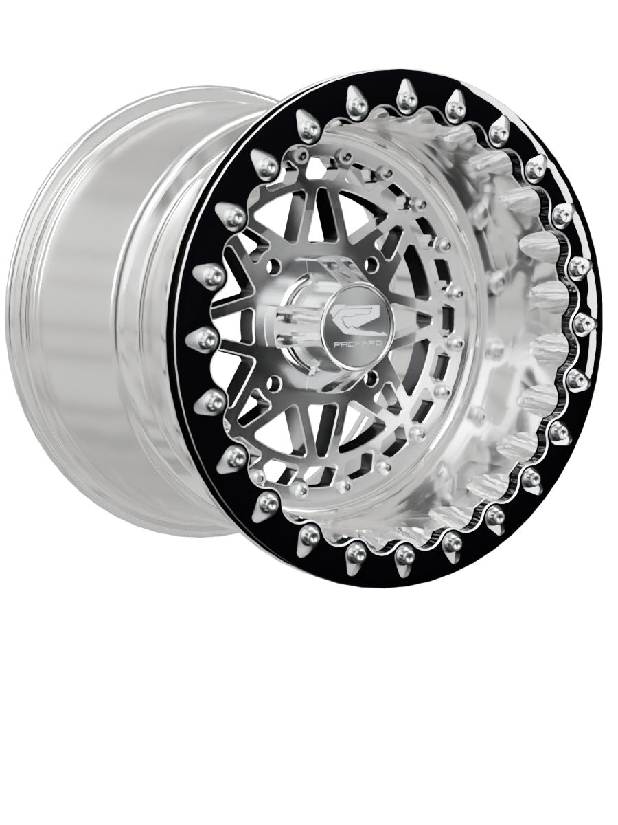 Apollo - FF Forged Polished Beadlock - Silver - 15x11 | 4x136 / Contrast Machined V.1 / Spinner cap