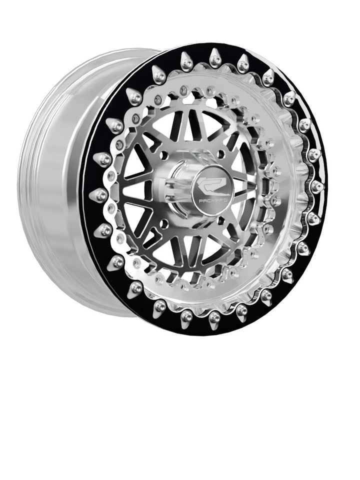 Apollo - FF Forged Polished Beadlock - Silver - 15x7 | 4x136 / Contrast Machined V.1 / Spinner cap