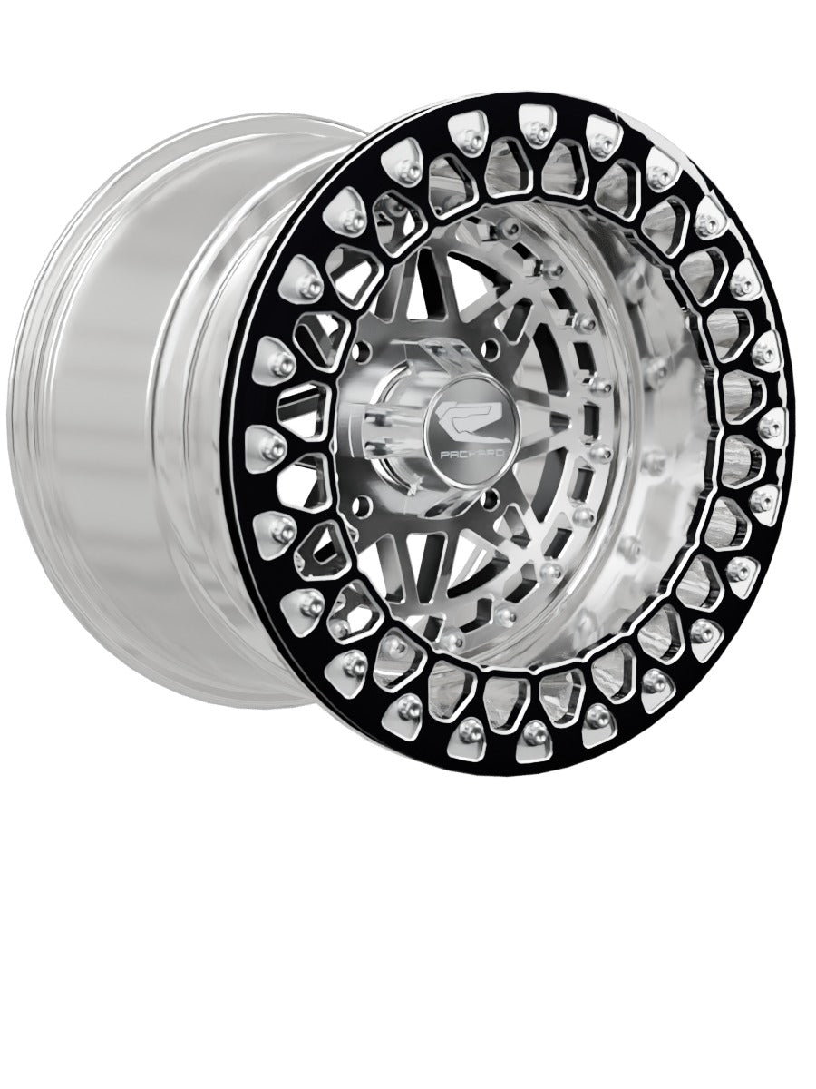Apollo - FF Forged Polished Beadlock - Silver - 15x11 | 4x136 / Contrast Machined V.2 / Spinner cap