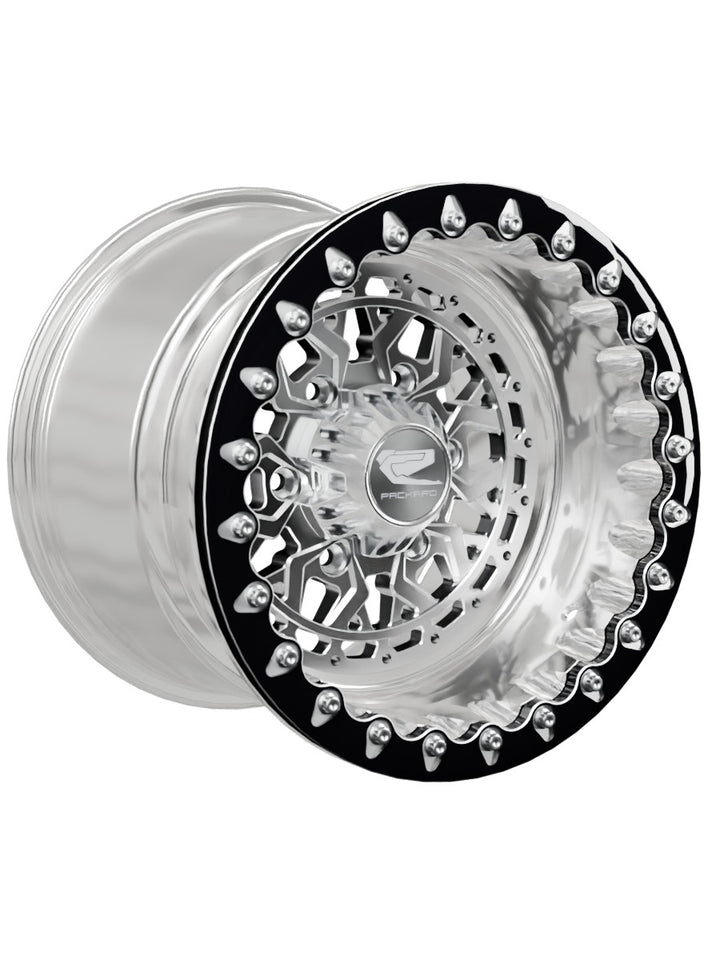 Apollo - FF Forged Polished Beadlock - Silver Maverick R 6x139.7 - 15x11 | 6X139.7 / Contrast Machined V.1 / Yes