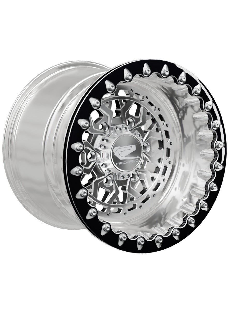 Apollo - FF Forged Polished Beadlock - Silver Maverick R 6x139.7 - 15x11 | 6X139.7 / Contrast Machined V.1 / No
