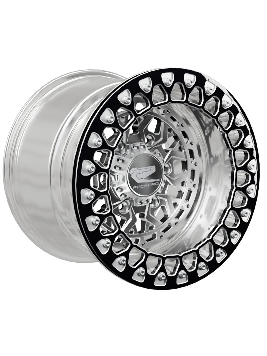 Apollo - FF Forged Polished Beadlock - Silver Maverick R 6x139.7 - 15x11 | 6X139.7 / Contrast Machined V.2 / No