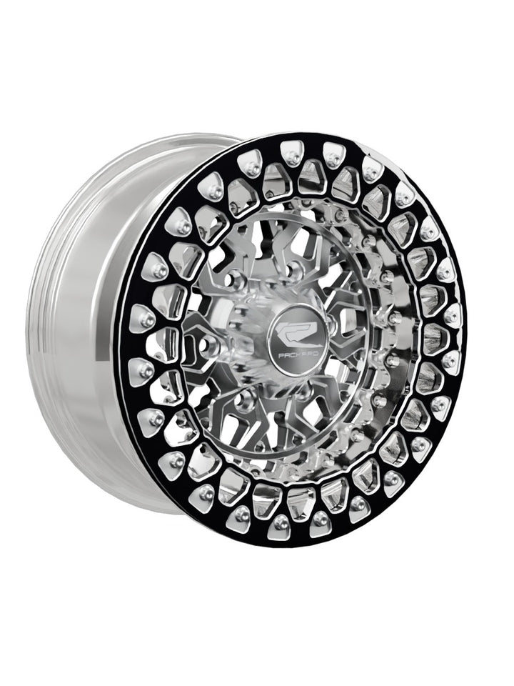 Apollo - FF Forged Polished Beadlock - Silver Maverick R 6x139.7 - 15x7 | 6X139.7 / Contrast Machined V.2 / Yes