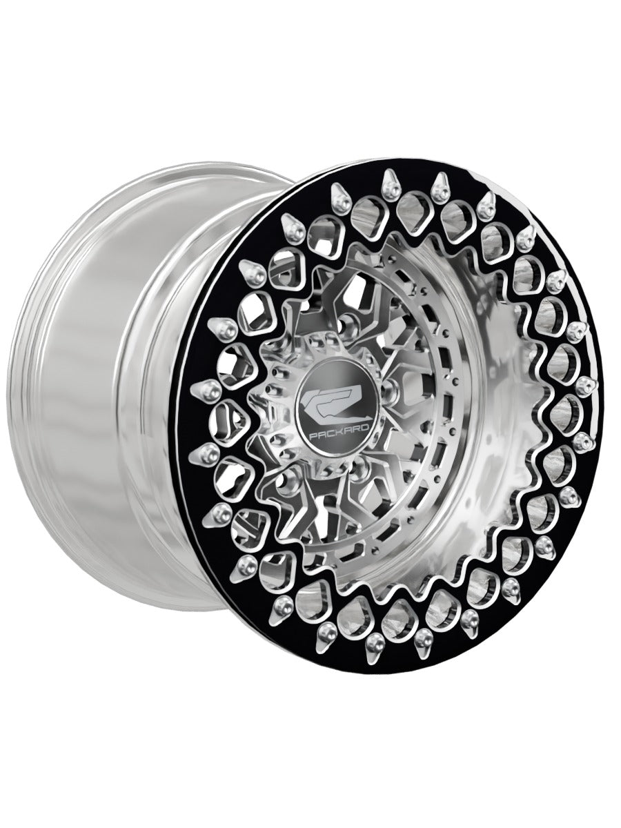 Apollo - FF Forged Polished Beadlock - Silver Maverick R 6x139.7 - 15x11 | 6X139.7 / Contrast Machined V.3 / No
