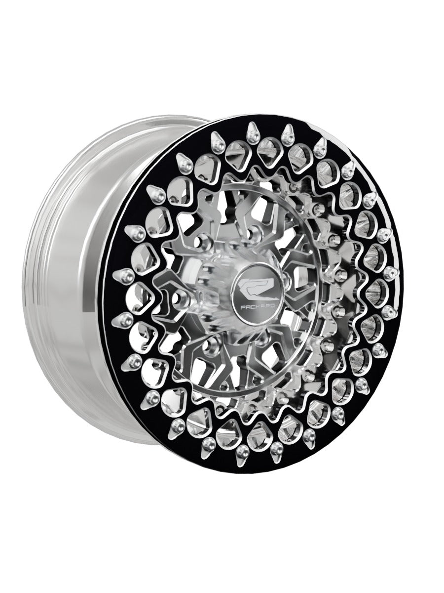 Apollo - FF Forged Polished Beadlock - Silver Maverick R 6x139.7 - 15x7 | 6X139.7 / Contrast Machined V.3 / Yes