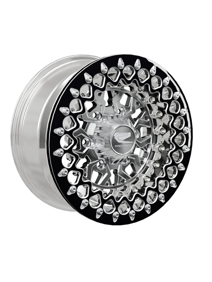 Apollo - FF Forged Polished Beadlock - Silver Maverick R 6x139.7 - 15x7 | 6X139.7 / Contrast Machined V.3 / Yes