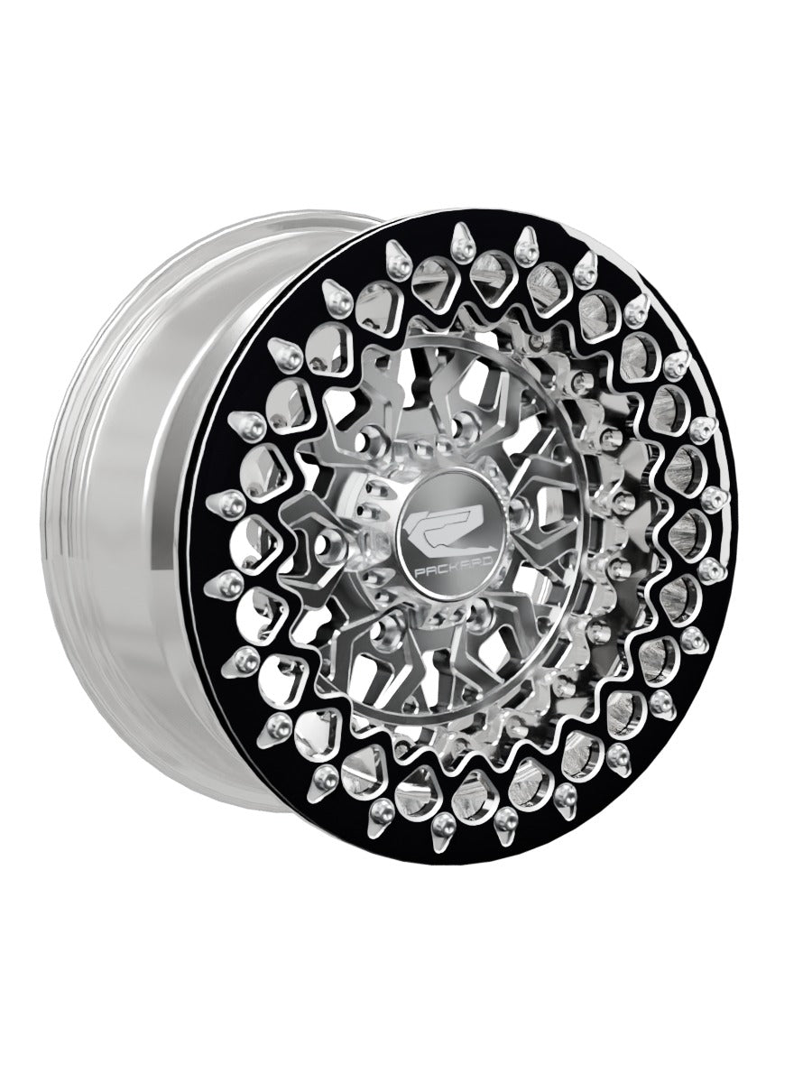 Apollo - FF Forged Polished Beadlock - Silver Maverick R 6x139.7 - 15x7 | 6X139.7 / Contrast Machined V.3 / No