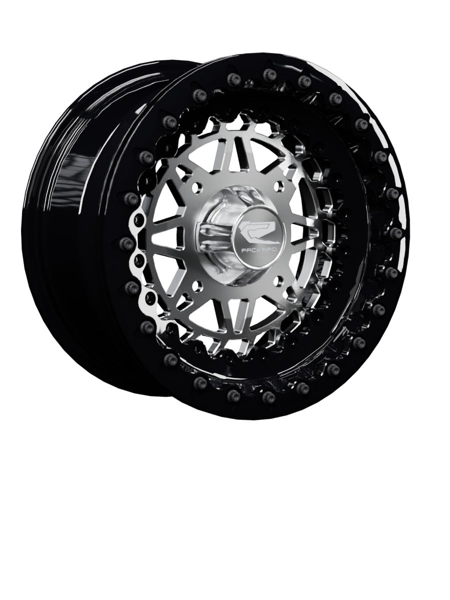 Apollo - FF Forged Beadlock - Silver - 15x7 | 4x156 / Gloss Black V.1 / Spinner cap