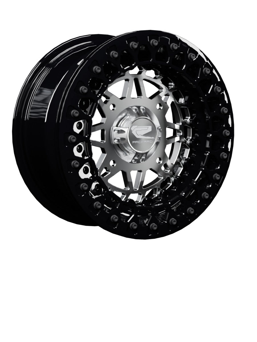 Apollo - FF Forged Beadlock - Silver - 15x7 | 4x156 / Gloss Black V.2