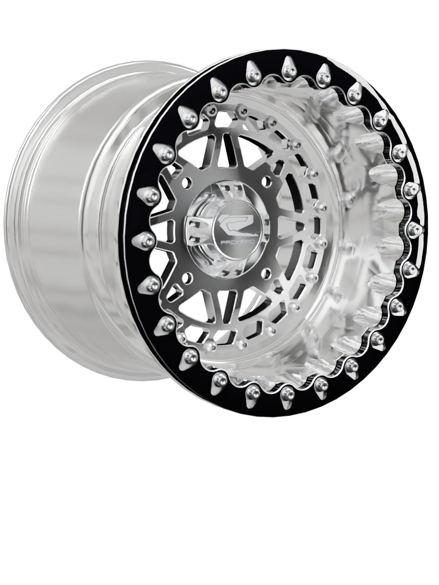 Apollo - FF Forged Polished Beadlock - Silver - 15x11 | 4x156 / Contrast Machined V.1