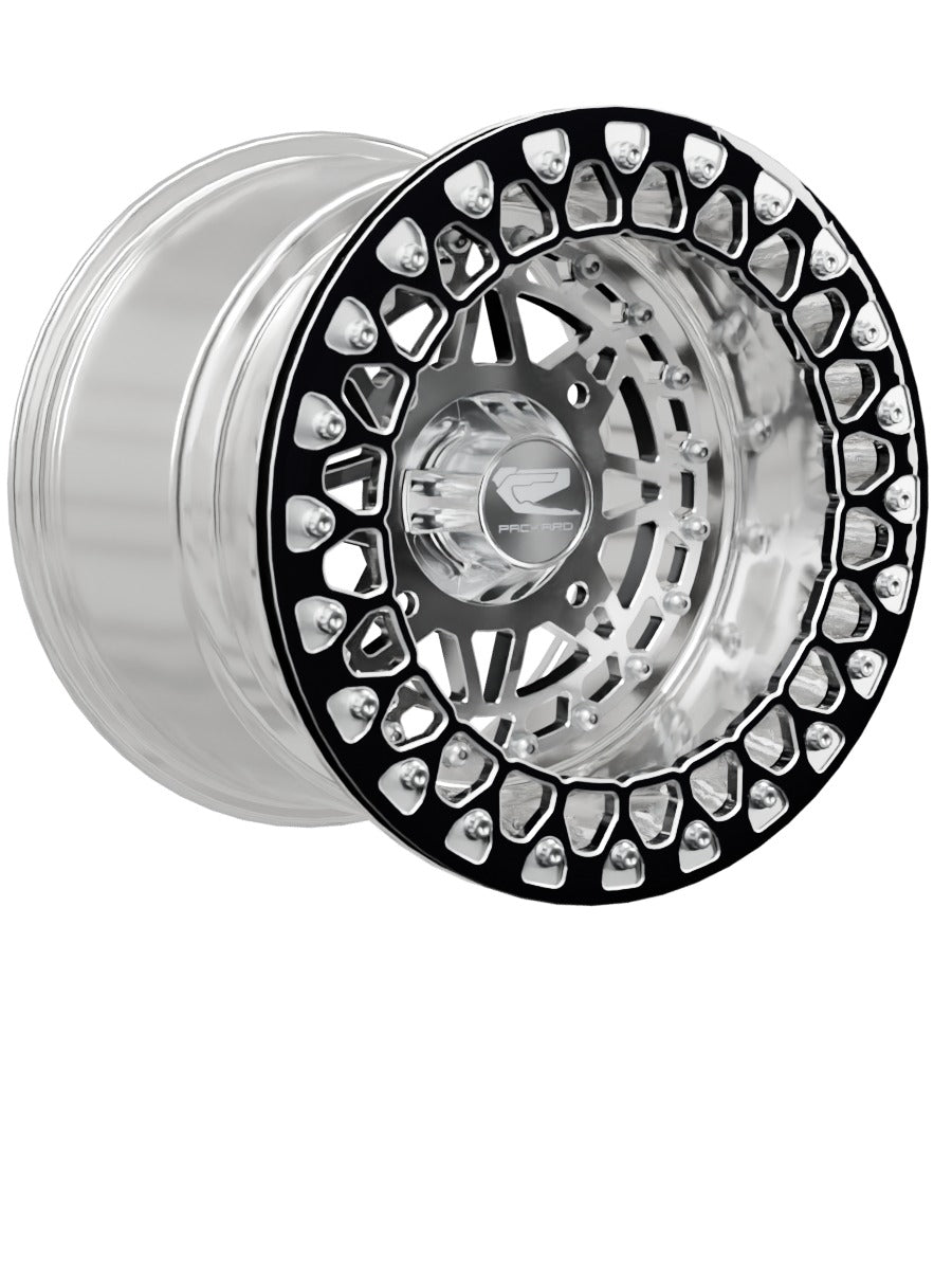 Apollo - FF Forged Polished Beadlock - Silver - 15x11 | 4x156 / Contrast Machined V.2 / Spinner cap