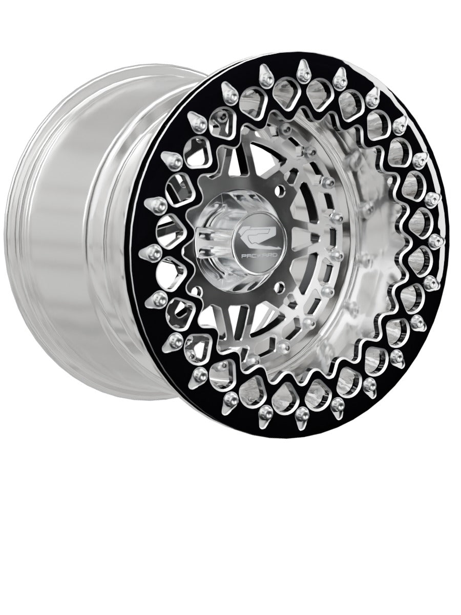 Apollo - FF Forged Polished Beadlock - Silver - 15x11 | 4x156 / Contrast Machined V.3 / Spinner cap