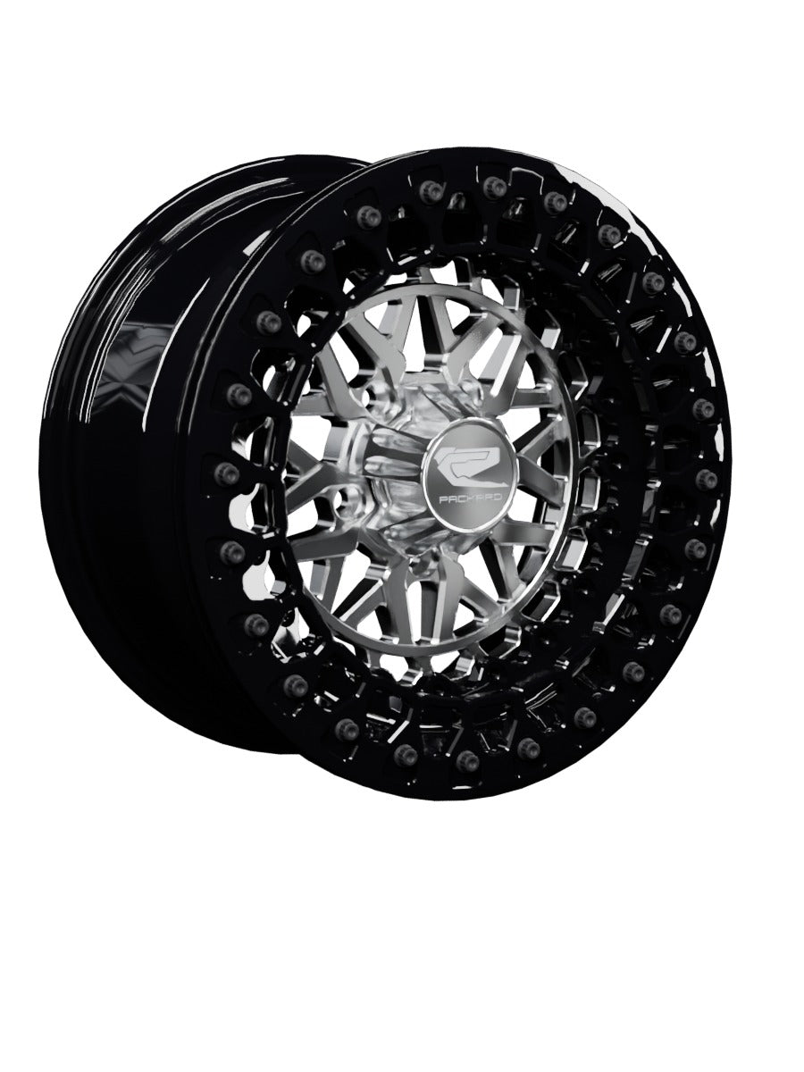 Apollo - FF Forged Beadlock - Silver RZR Pro R 5x4.5 - 15x7 | 5X4.5 / Gloss Black V.2 / Spinner cap