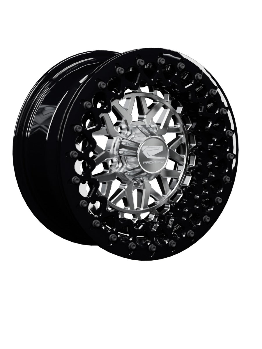 Apollo - FF Forged Beadlock - Silver RZR Pro R 5x4.5 - 15x7 | 5X4.5 / Gloss Black V.3 / Spinner cap