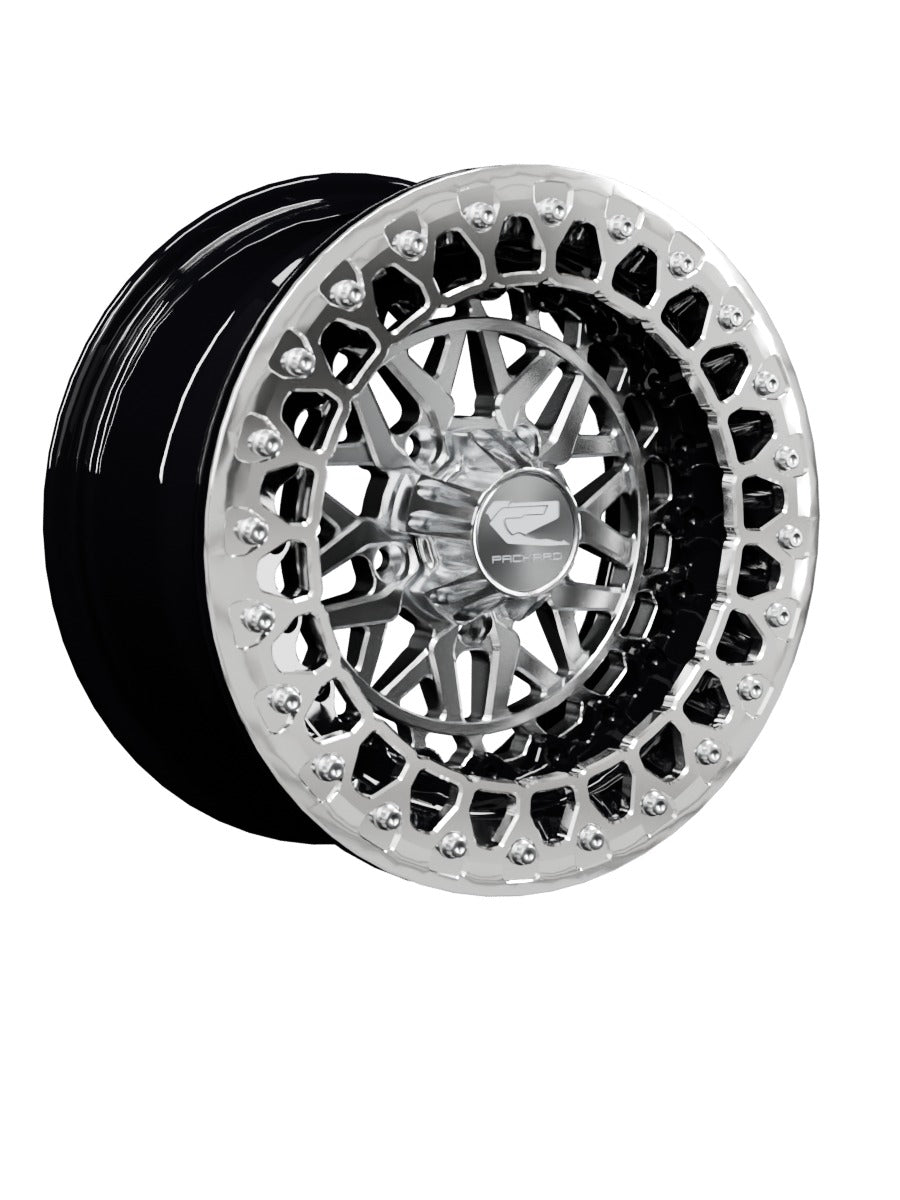 Apollo - FF Forged Beadlock - Silver RZR Pro R 5x4.5 - 15x7 | 5X4.5 / Polished V.2 / Spinner cap