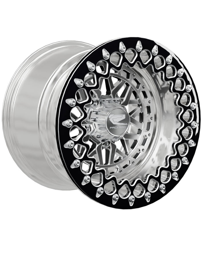 Apollo - FF Forged Polished Beadlock - Silver RZR Pro R 5x4.5 - 15x11 | 5X4.5 / Contrast Machined V.3 / Yes