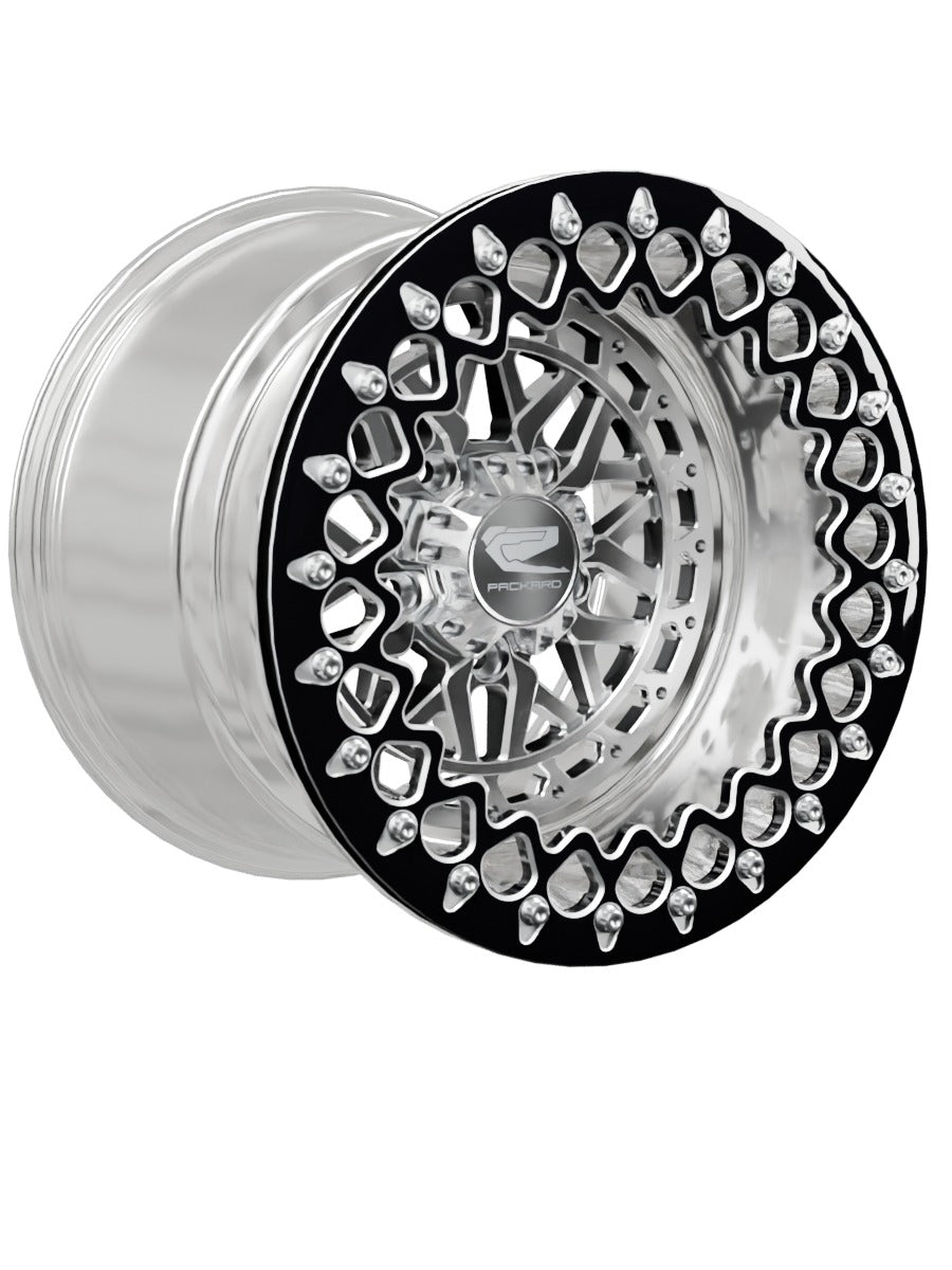 Apollo - FF Forged Polished Beadlock - Silver RZR Pro R 5x4.5 - 15x11 | 5X4.5 / Contrast Machined V.3 / No