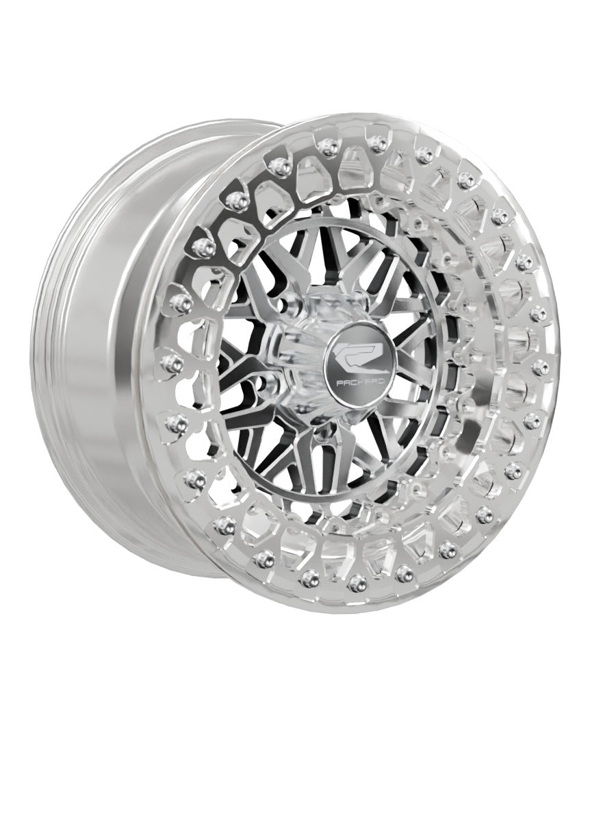 Apollo - FF Forged Polished Beadlock - Silver RZR Pro R 5x4.5 - 15x7 | 5X4.5 / Polished V.2 / Yes
