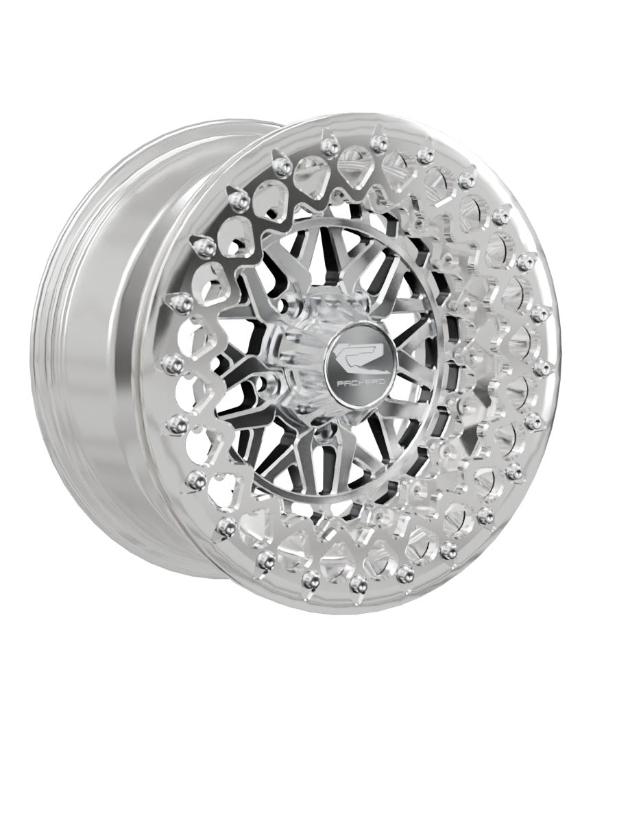 Apollo - FF Forged Polished Beadlock - Silver RZR Pro R 5x4.5 - 15x7 | 5X4.5 / Polished V.3 / Yes