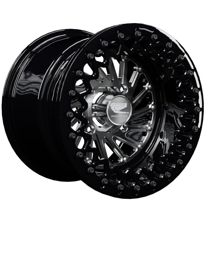 Cyclone - FF Forged Beadlock - Silver - 15x11 | 4x136 / Gloss Black V.3 / Spinner cap