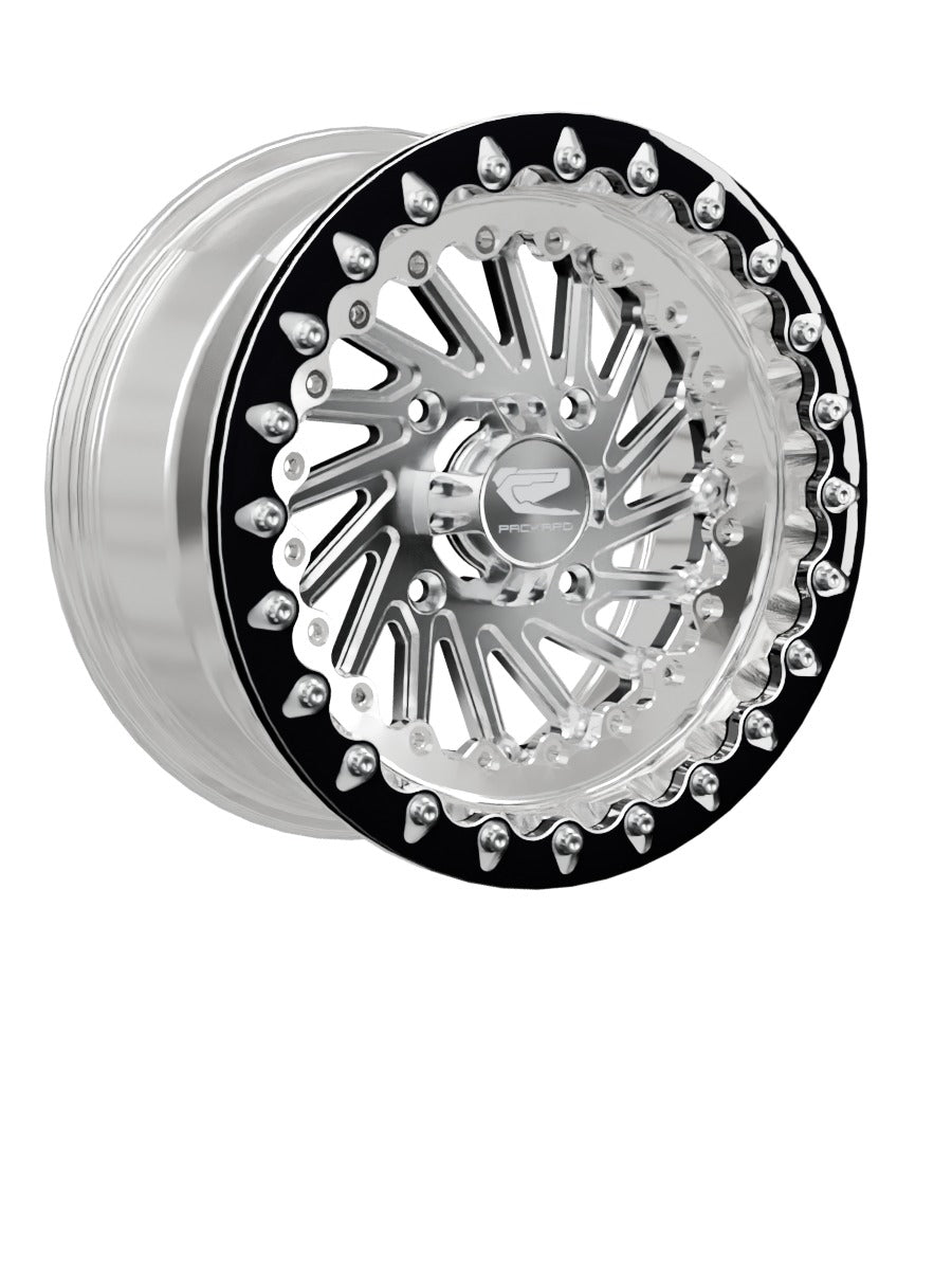 Cyclone - FF Forged Polished Beadlock - Silver - 15x7 | 4x136 / Contrast Machined V.1