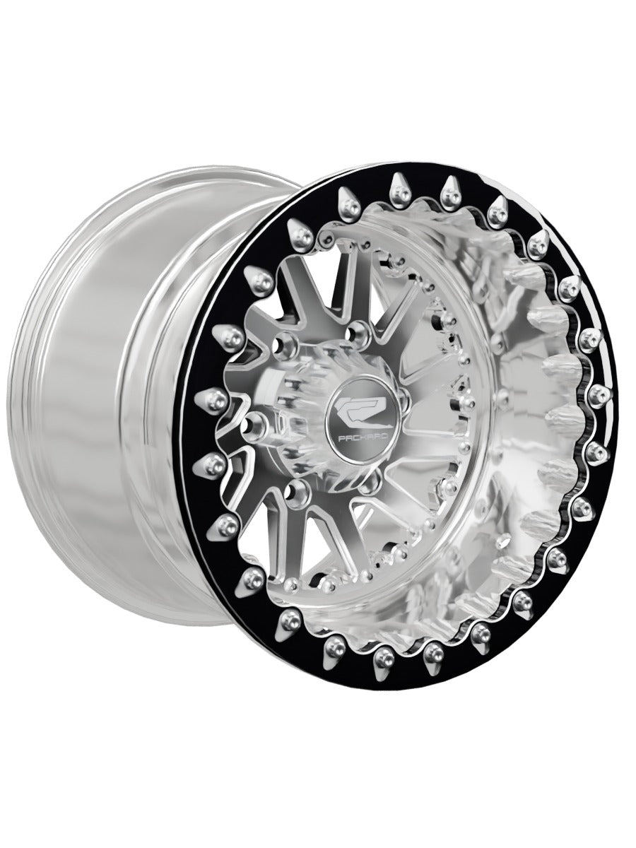 Cyclone - FF Forged Polished Beadlock - Silver Maverick R 6x139.7 - 15x11 | 6x139.7 / Contrast Machined V.1 / Spinner cap