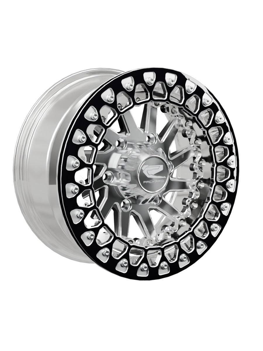 Cyclone - FF Forged Polished Beadlock - Silver Maverick R 6x139.7 - 15x7 | 6x139.7 / Contrast Machined V.2 / Spinner cap