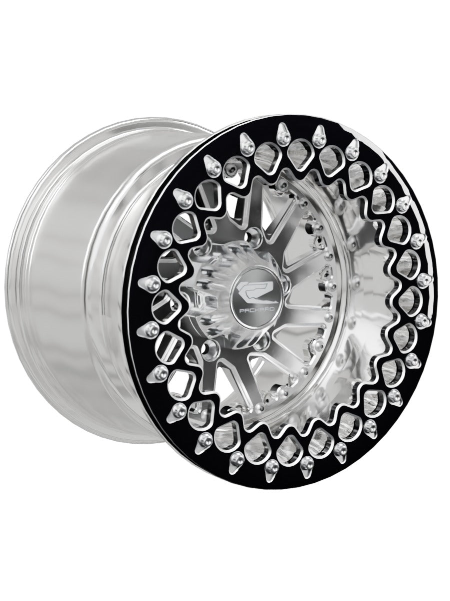 Cyclone - FF Forged Polished Beadlock - Silver Maverick R 6x139.7 - 15x11 | 6x139.7 / Contrast Machined V.3 / Spinner cap