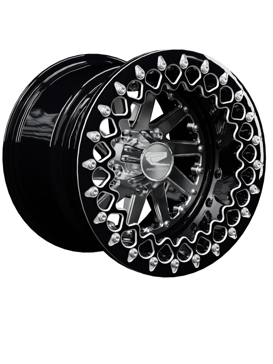 Cyclone - FF Forged Beadlock - Silver RZR Pro R 5x4.5 - 15x11 | 5X4.5 / Contrast Machined V.3 / Spinner cap