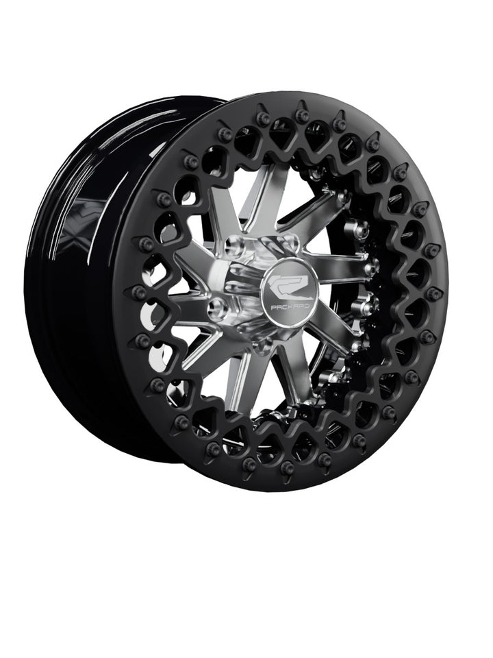 Cyclone - FF Forged Beadlock - Silver RZR Pro R 5x4.5 - 15x7 | 5X4.5 / Satin Black V.3 / Spinner cap